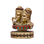 Brass Shiva Parwati Head on Lotus