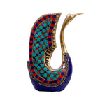 Brass Swan Stone Work