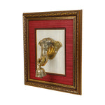 Elephant Head With Wooden Frame