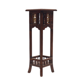 Wooden Side Table With Dhokra Art