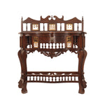 Wooden Console Table With Dhokra Art and Drawer
