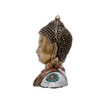 Brass Buddha with stone work