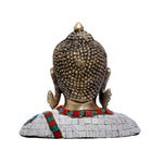 Brass Buddha with stone work