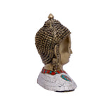 Brass Buddha with stone work