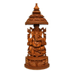 Chattar Ganesha Sitting on Shankhu ragaarts.myshopify.com