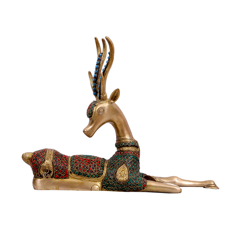 Brass Deer Statue