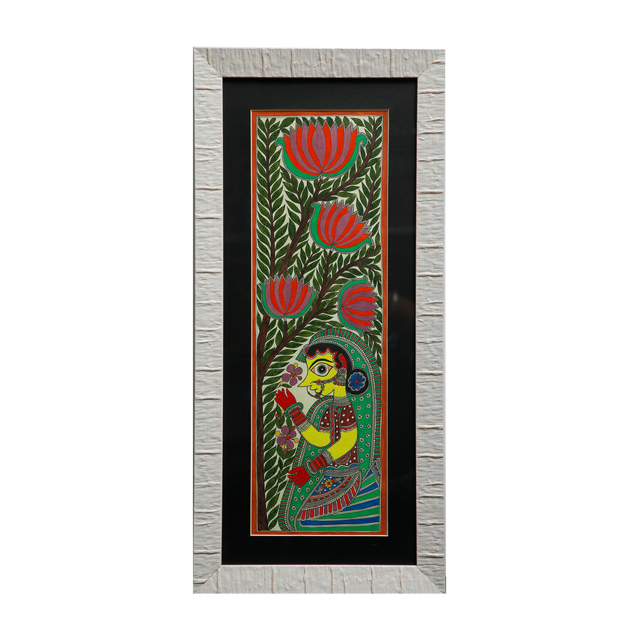 Traditionally Lady Art - Madhubani Panting