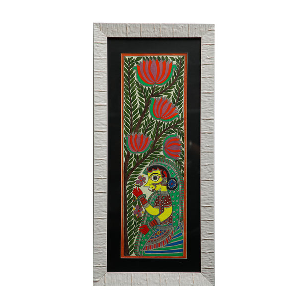 Traditionally Lady Art - Madhubani Panting