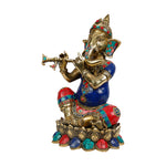 Brass Flute Ganesh