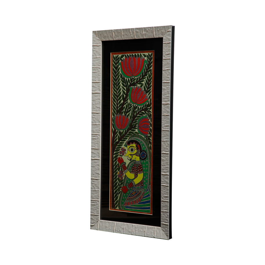Traditionally Lady Art - Madhubani Panting