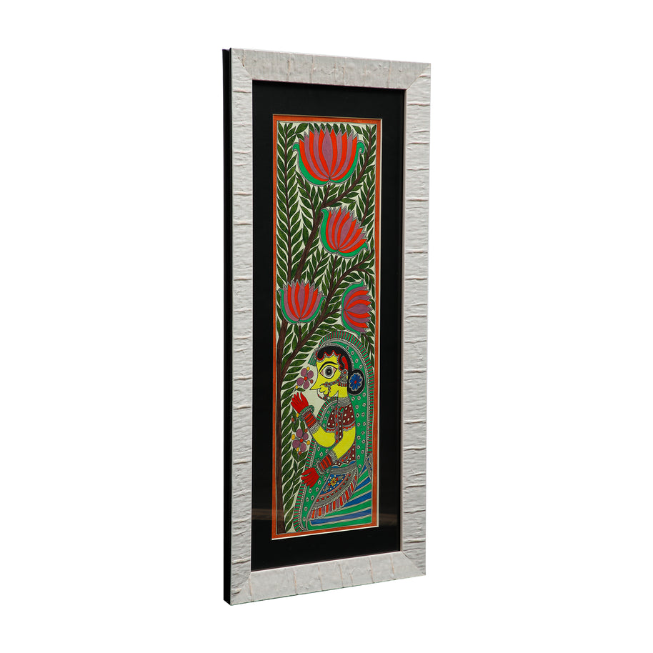 Traditionally Lady Art - Madhubani Panting