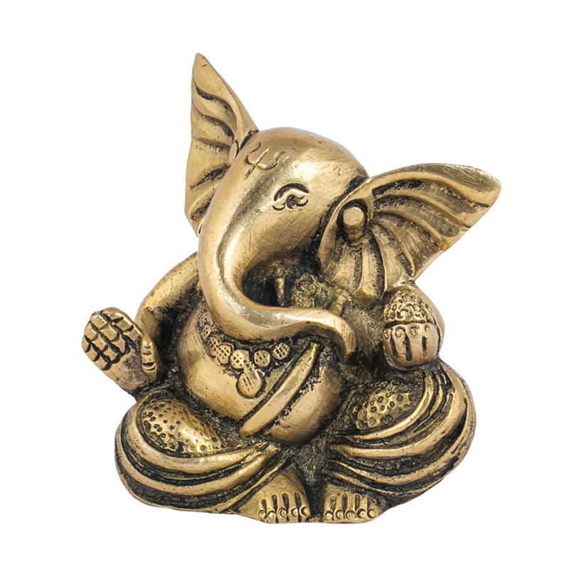 Ganesha Sitting On Twisted Neck