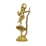 Brass Krishna On Snake
