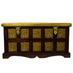Sheesham Wooden Box With Brass Sheet Work ragaarts.myshopify.com