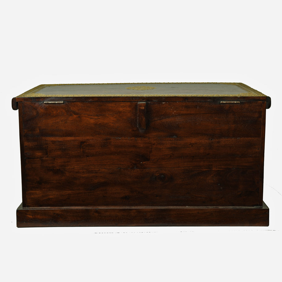 Sheesham Wooden Box With Brass Sheet Work ragaarts.myshopify.com