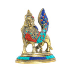 Brass Kamadhenu with Stonework