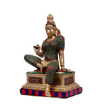 Brass Parvati Sitting