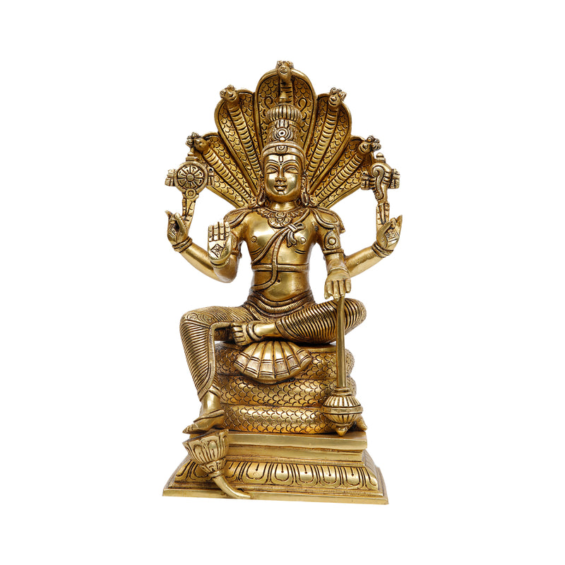 Brass Nag Vishnu