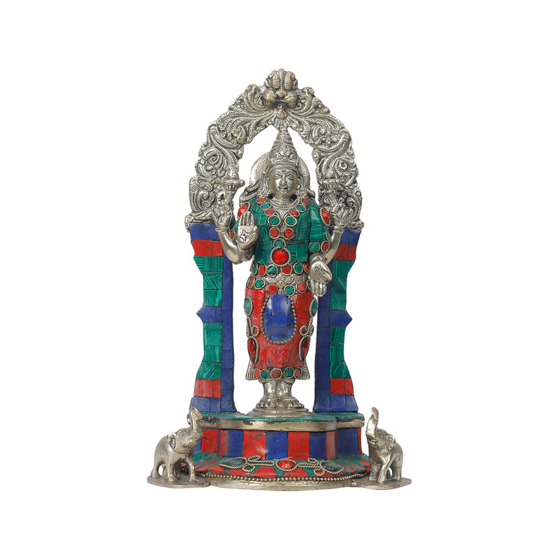 Brass Lakshmi with prabhavali