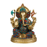 Brass Ganesh Sitting