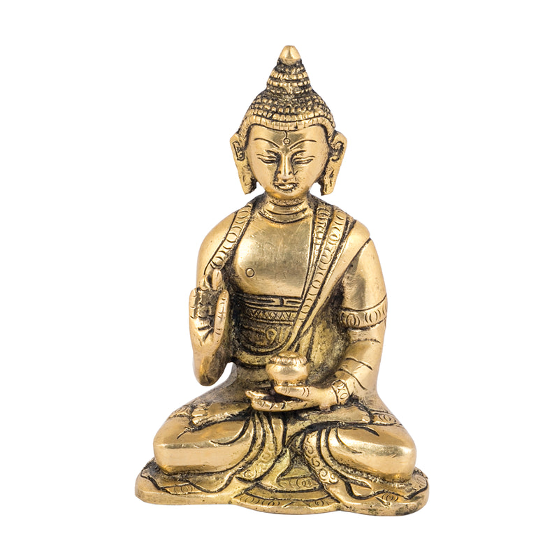 Brass Blessing Buddha Idol