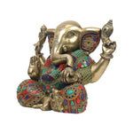 Brass Ganesh Stone Work