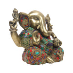 Brass Ganesh Stone Work