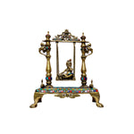 Brass Krishna Jhoola With Stone Work