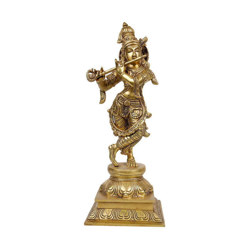 Brass Krishna Standing Idol