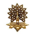 Brass Peacock Diya Stand