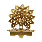 Brass Peacock Diya Stand