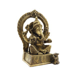 Ganesha Sitting on Base With Prabhavali