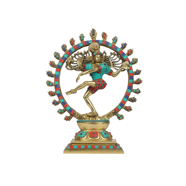 Brass Nataraj stone work