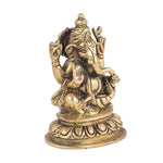 Ganesha Sitting On Lotus Base