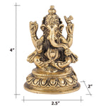 Ganesha Sitting On Lotus Base