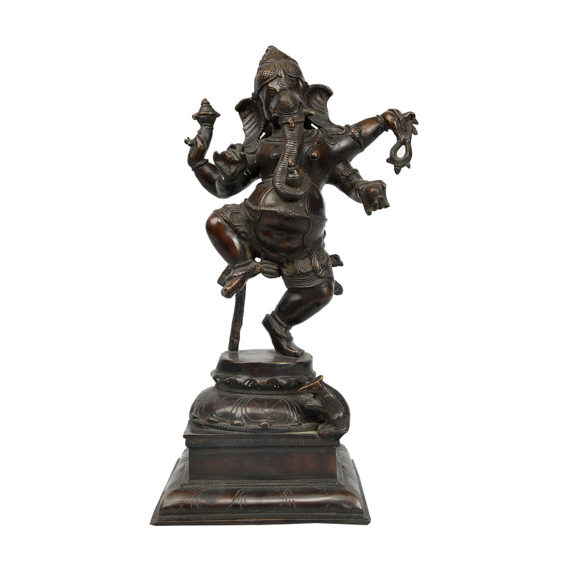 Dancing Ganesh with Brown Colour