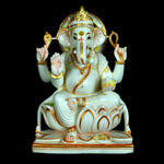 Marble Ganesha Sitting ragaarts.myshopify.com