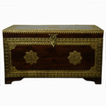Sheesham Wooden Box With Brass Sheet Work ragaarts.myshopify.com