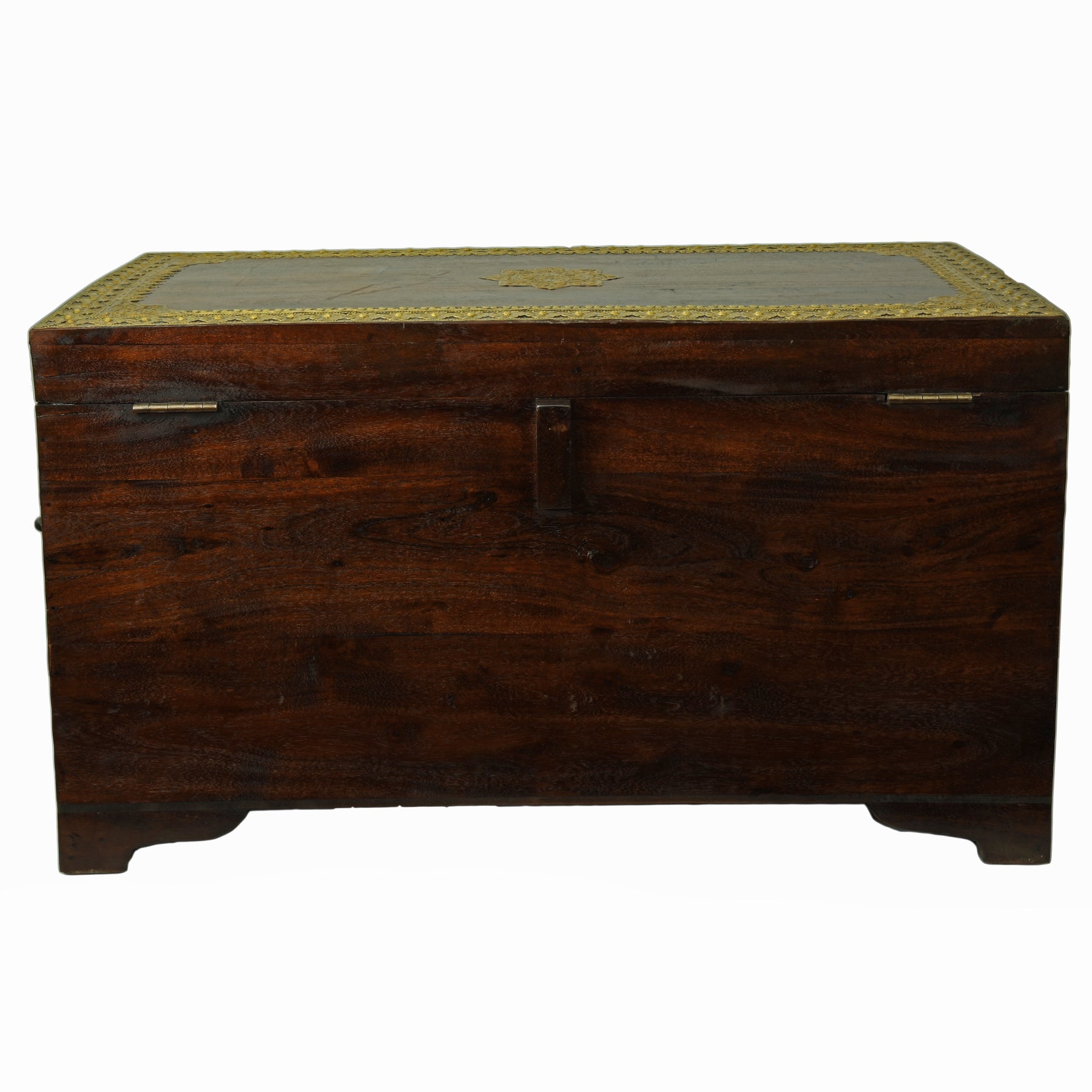 Sheesham Wooden Box With Brass Sheet Work ragaarts.myshopify.com
