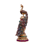 Brass Peacock Pillar - Stone Work