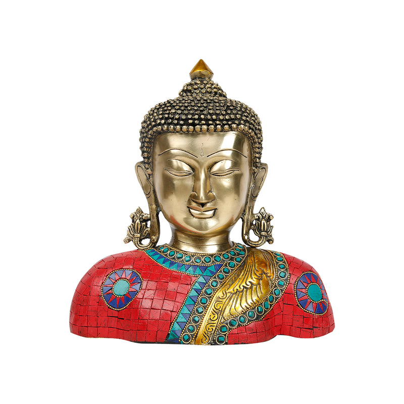 Buddha with Colourful Stone Work