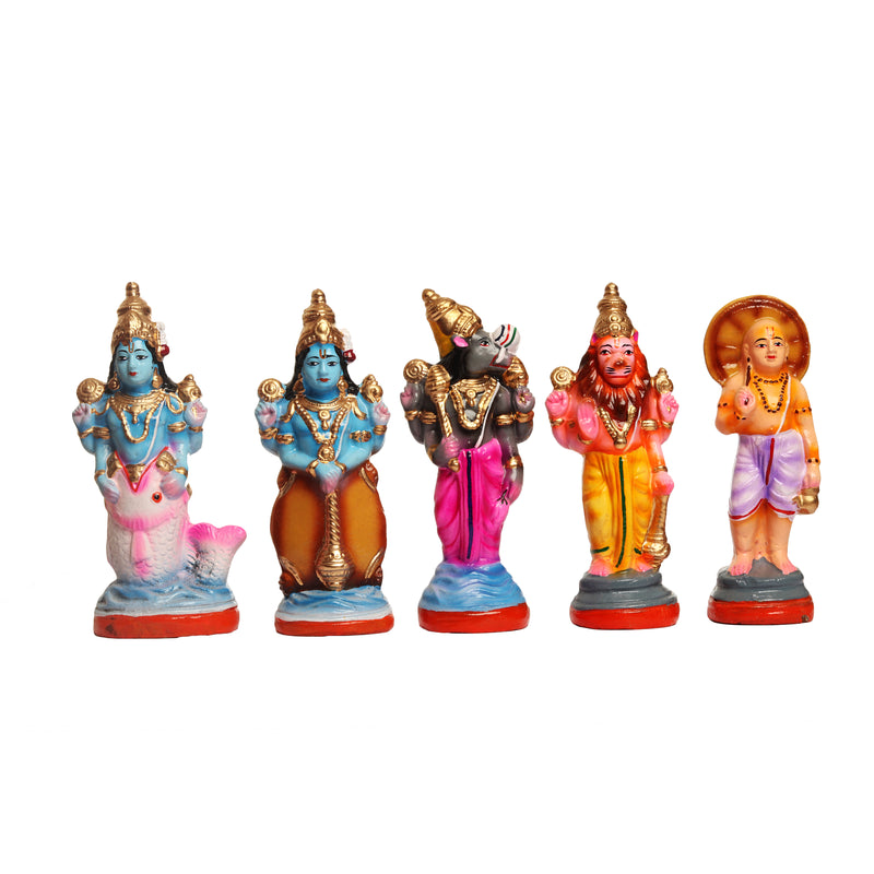 Dasavatharam Set Clay Dolls