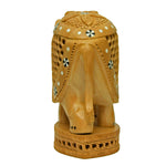 Carved Elephant With Inlay Work ragaarts.myshopify.com