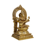 Brass Saraswathi With Arch