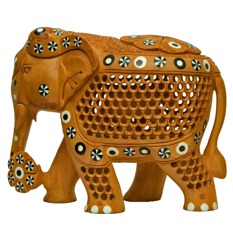 Elephant with Inlay Working ragaarts.myshopify.com