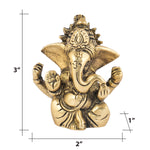 Brass Lord Ganesha Statue - 3 - Raga Arts