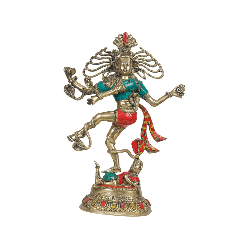 Brass Nataraj With Stone Work