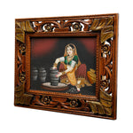 Lady Making Earthen Pot Canvas Painting