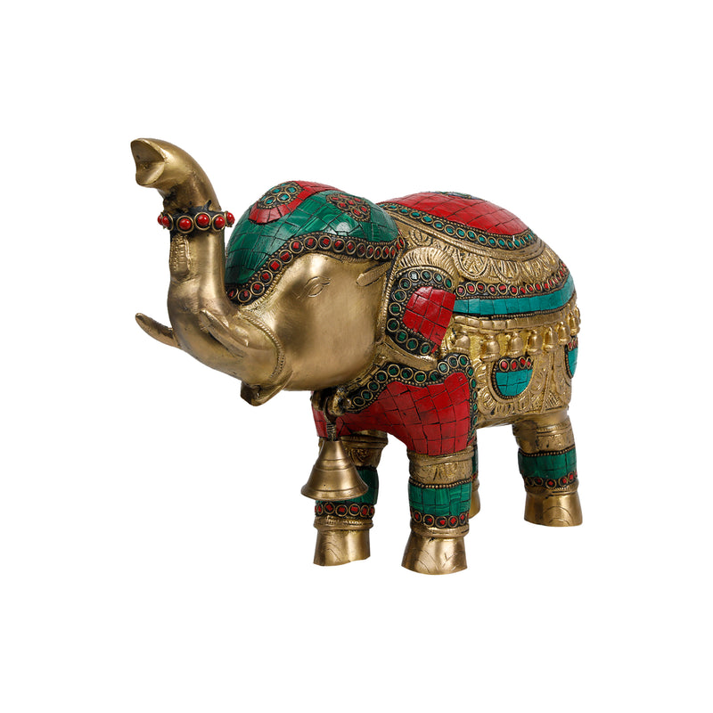 Brass Elephant Idol