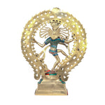 Brass Natraj With Stone Work